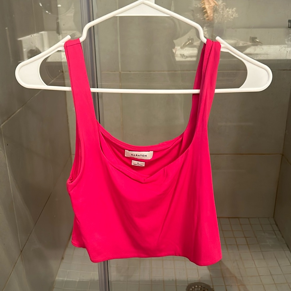NEVER WORN Pink Babaton Contour Tanktop